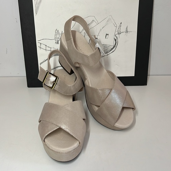 Chocolat Blu Ginny Chunky Heel Sandals Champagne Women’s Size US 8.5 - Picture 1 of 16